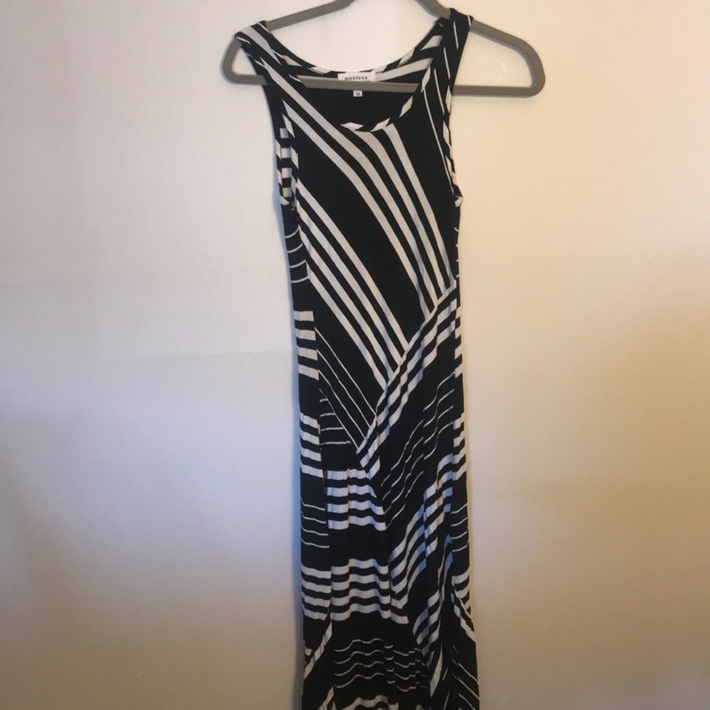 Black and White Striped Dress